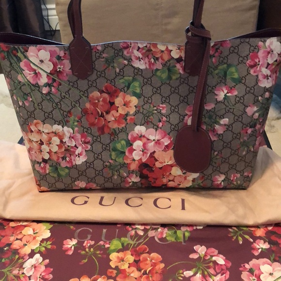 gucci pink floral bag